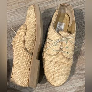 Burlap Oxford shoes